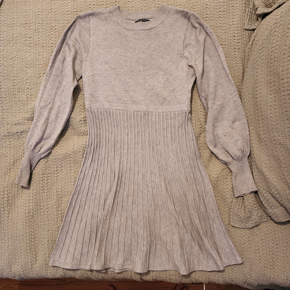 Light Gray Sweater Dress